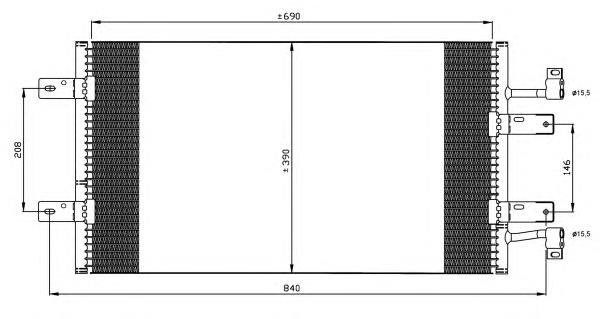 Radiador de aparelho de ar condicionado NRF 35900