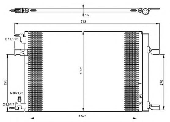 Radiador de aparelho de ar condicionado NRF 35918