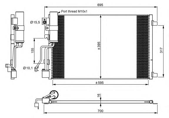 Radiador de aparelho de ar condicionado Nissan/Infiniti 92100JD500 preço, a partir de 90,45 USD