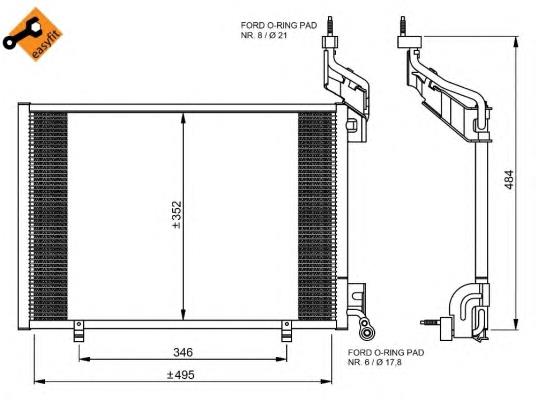 Radiador de aparelho de ar condicionado NRF 35976