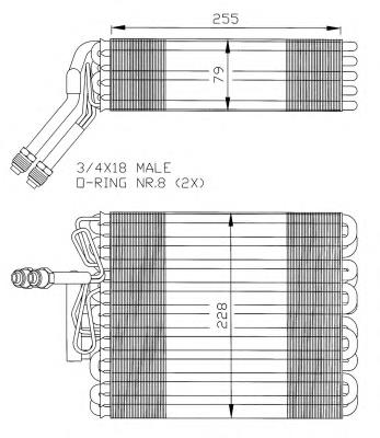 Vaporizador de aparelho de ar condicionado Volkswagen Golf II 19E, 1G1