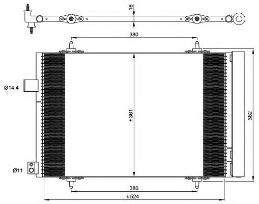1626267480 Peugeot/Citroen Radiador de aparelho de ar condicionado