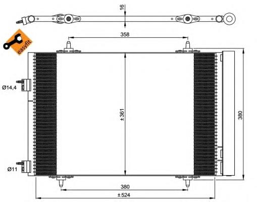 35945 NRF Radiador de aparelho de ar condicionado