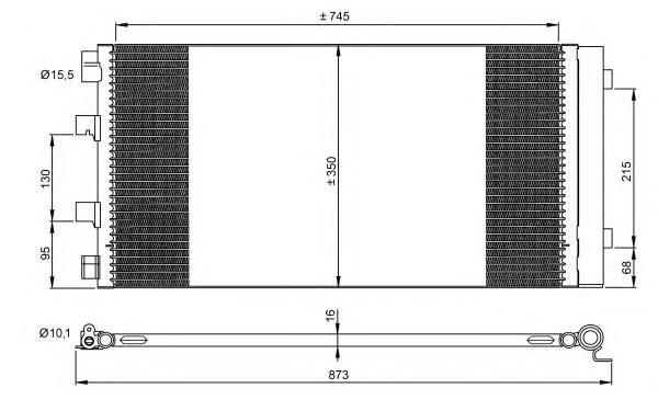 35972 NRF Radiador de aparelho de ar condicionado