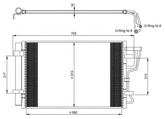 Radiador de aparelho de ar condicionado NRF 35963