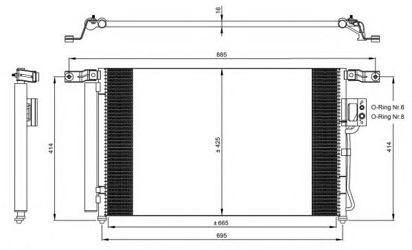 Radiador de aparelho de ar condicionado NRF 35965