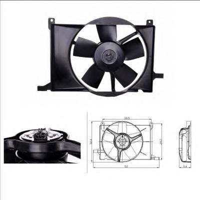 Compre 47009 NRF Difusor do radiador de esfriamento, montado com motor e roda de aletas