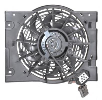47010 NRF Difusor do radiador de esfriamento, montado com motor e roda de aletas