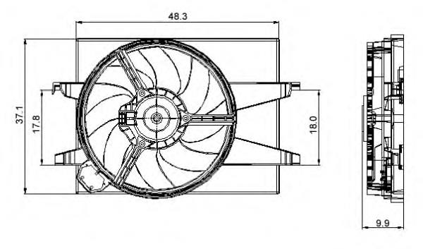 Difusor do radiador de esfriamento, montado com motor e roda de aletas Ford 1495674 preço, a partir de 122,18 USD