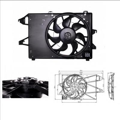 Ventilador elétrico de esfriamento montado (motor + roda de aletas) Dasis 098115N preço, a partir de 78,32 USD