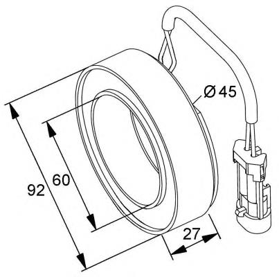 1618329 Opel Acoplamento (bobina magnética) do compressor de aparelho de ar condicionado