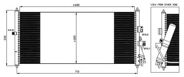 Radiador de aparelho de ar condicionado NRF 35563