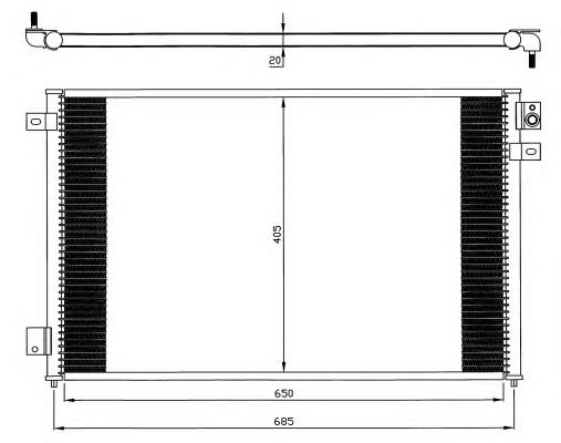 Radiador de aparelho de ar condicionado 94717 Nissens