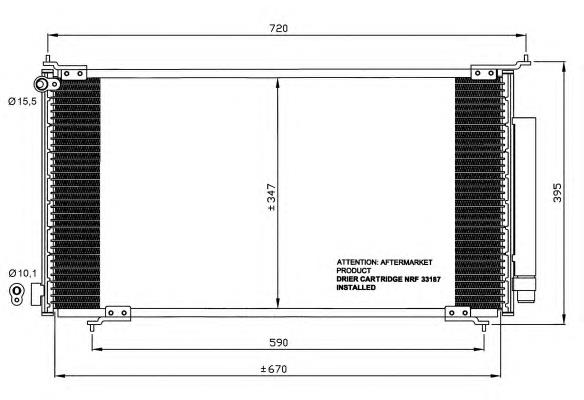 Radiador de aparelho de ar condicionado 35561 NRF
