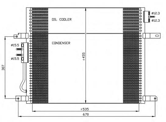 Compre 55116931AA Chrysler Radiador de aparelho de ar condicionado