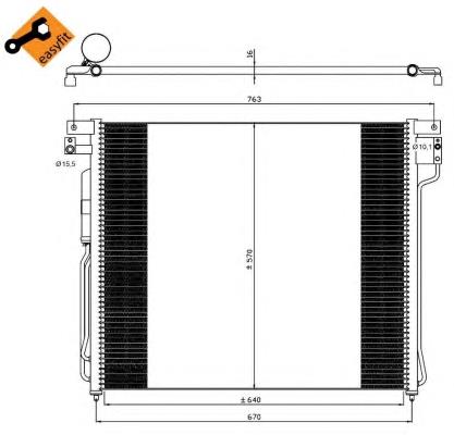 Radiador de aparelho de ar condicionado 35582 NRF