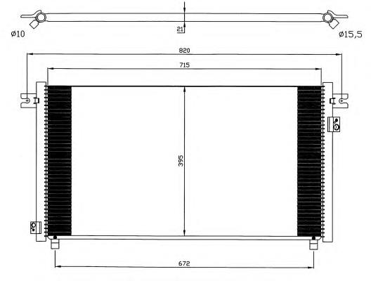 Radiador de aparelho de ar condicionado 072042N Dasis