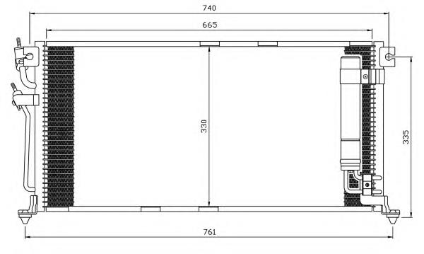 35541 NRF Radiador de aparelho de ar condicionado