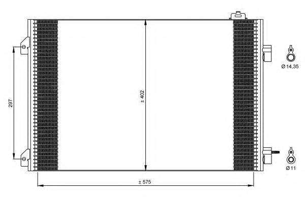 Radiador de aparelho de ar condicionado 35545 NRF