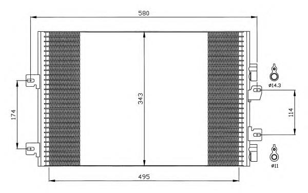35543 NRF Radiador de aparelho de ar condicionado