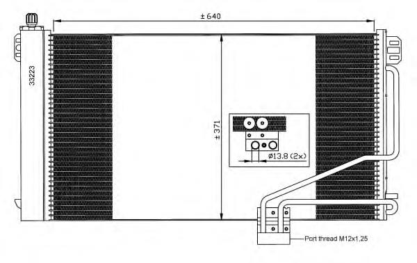 35535 NRF Radiador de aparelho de ar condicionado