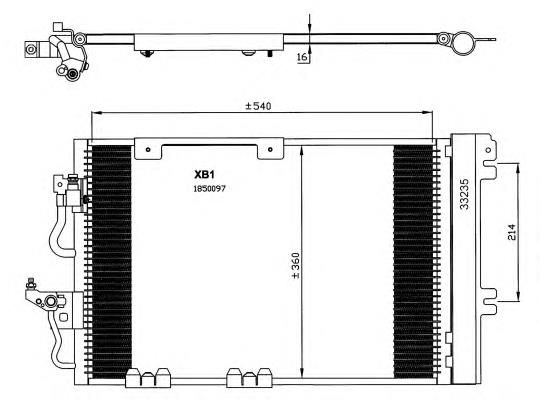 Radiador de aparelho de ar condicionado LRAC21165 Luzar