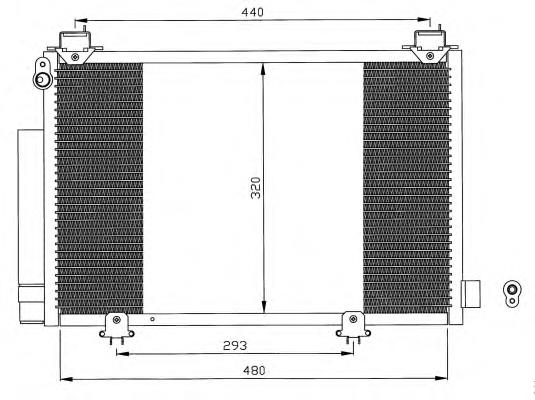 35552 NRF Radiador de aparelho de ar condicionado