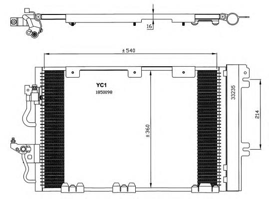 35556 NRF Radiador de aparelho de ar condicionado