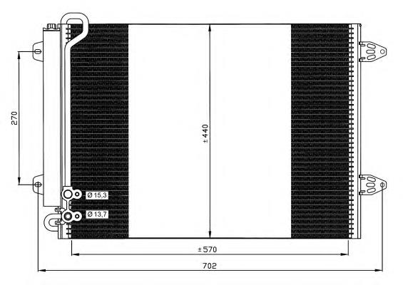 Radiador de aparelho de ar condicionado NRF 35614