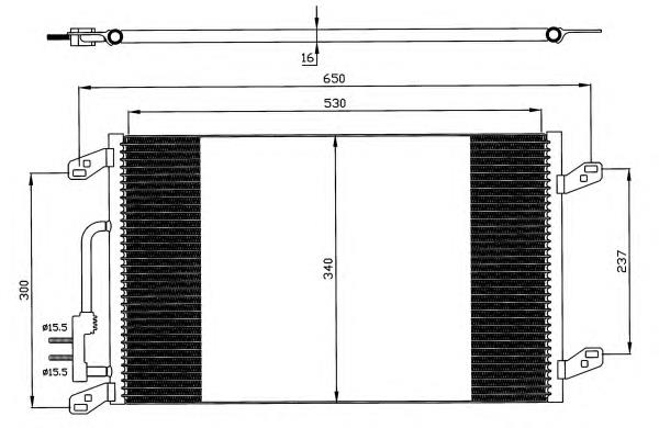 Radiador de aparelho de ar condicionado 300153 ACR