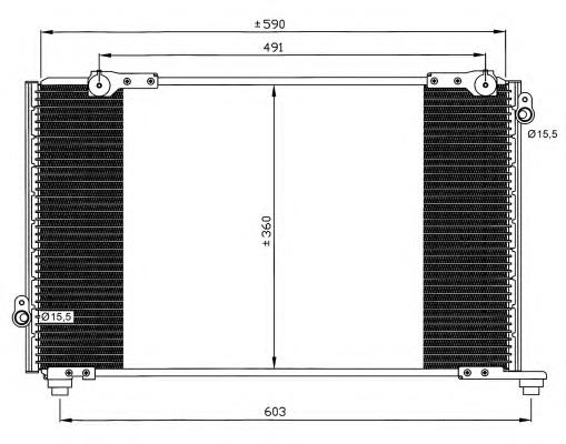 Radiador de aparelho de ar condicionado 80110S1AG01 Honda