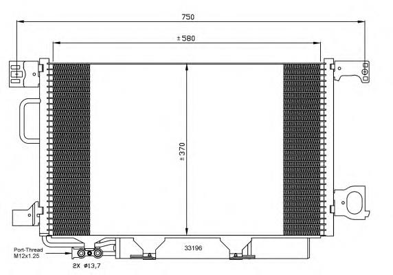 35623 NRF Radiador de aparelho de ar condicionado