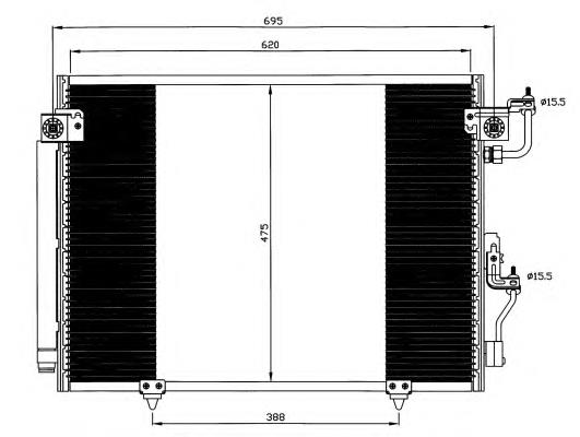 Compre MN123332 Mitsubishi Radiador de aparelho de ar condicionado