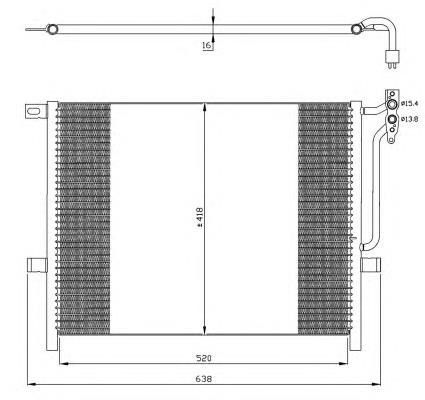 Radiador de aparelho de ar condicionado 667233 ERA