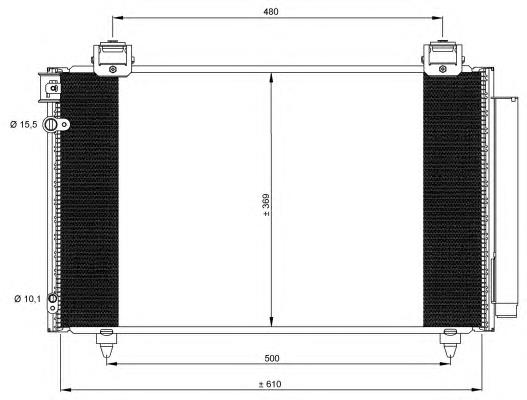 35592 NRF Radiador de aparelho de ar condicionado