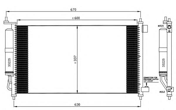 Radiador de aparelho de ar condicionado 35583 NRF