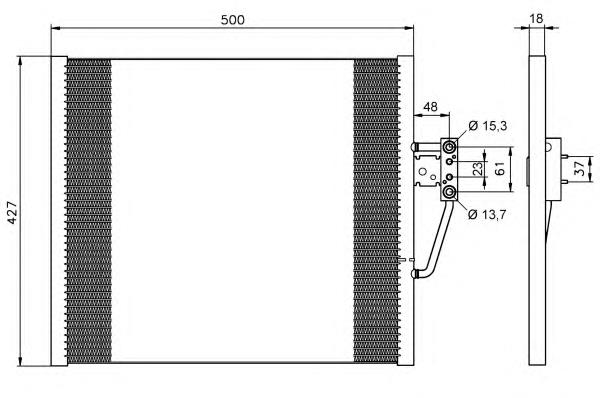 Radiador de aparelho de ar condicionado NRF 35587