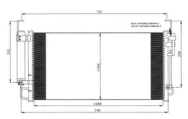 35473 NRF Radiador de aparelho de ar condicionado