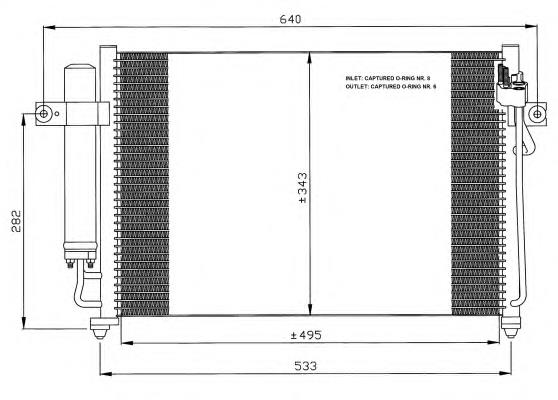 Radiador de aparelho de ar condicionado NRF 35475