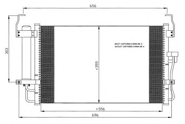 35474 NRF Radiador de aparelho de ar condicionado