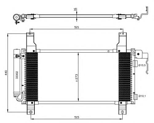 Radiador de aparelho de ar condicionado 35464 NRF