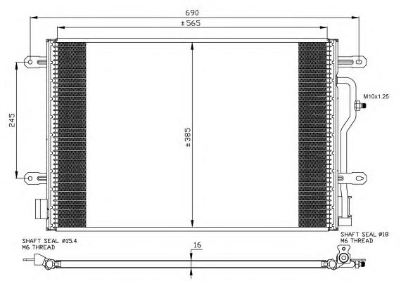 Radiador de aparelho de ar condicionado Tempest TP1594665 preço, a partir de 73,33 USD