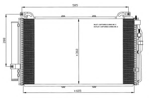 35477 NRF Radiador de aparelho de ar condicionado