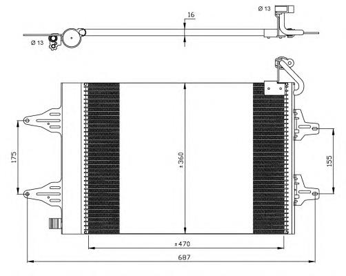 Radiador de aparelho de ar condicionado AC866319 Maxgear