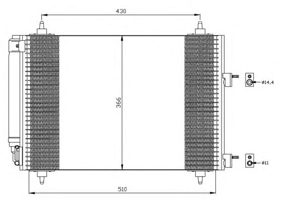 Radiador de aparelho de ar condicionado NRF 35445