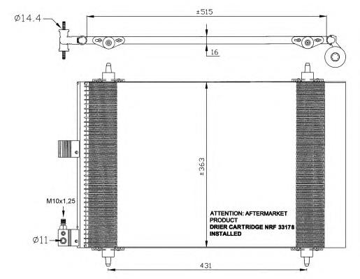 Radiador de aparelho de ar condicionado NRF 35437