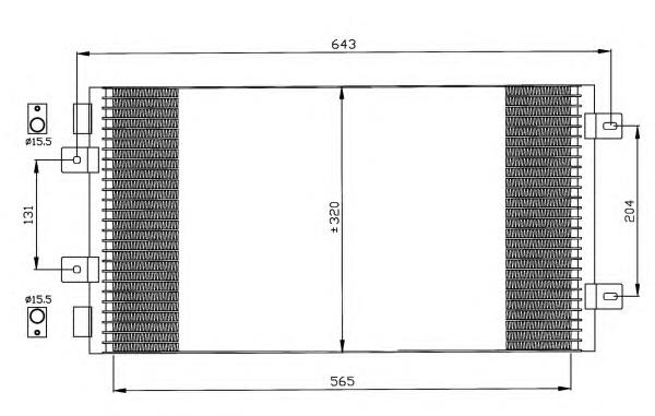 Radiador de aparelho de ar condicionado 35442 NRF