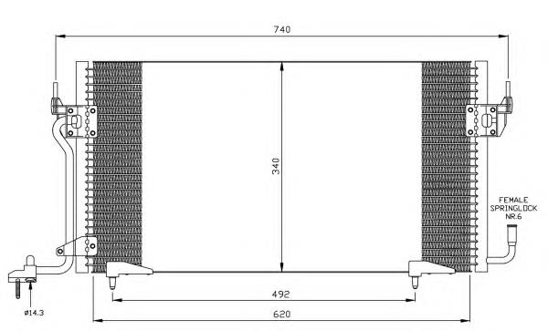 35439 NRF Radiador de aparelho de ar condicionado
