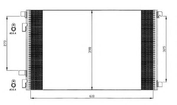 Radiador de aparelho de ar condicionado 8660002501 Renault (RVI)