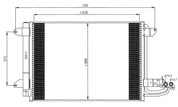 35520 NRF Radiador de aparelho de ar condicionado